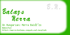 balazs merra business card